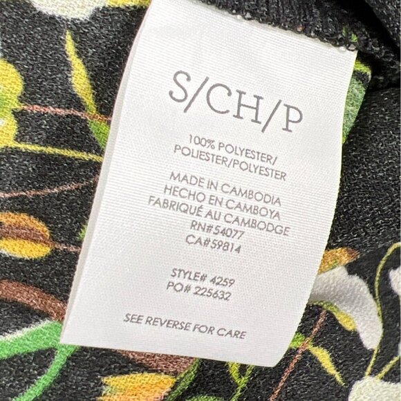 CABI Chi Chi Trouser Black Multicolor Floral Sz S #4259 NWOT - Picture 7 of 7